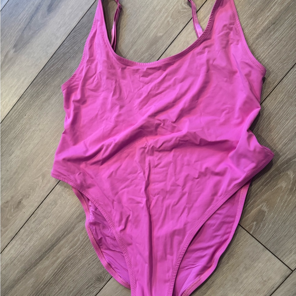 SKIMS Pink One Piece Swimsuit